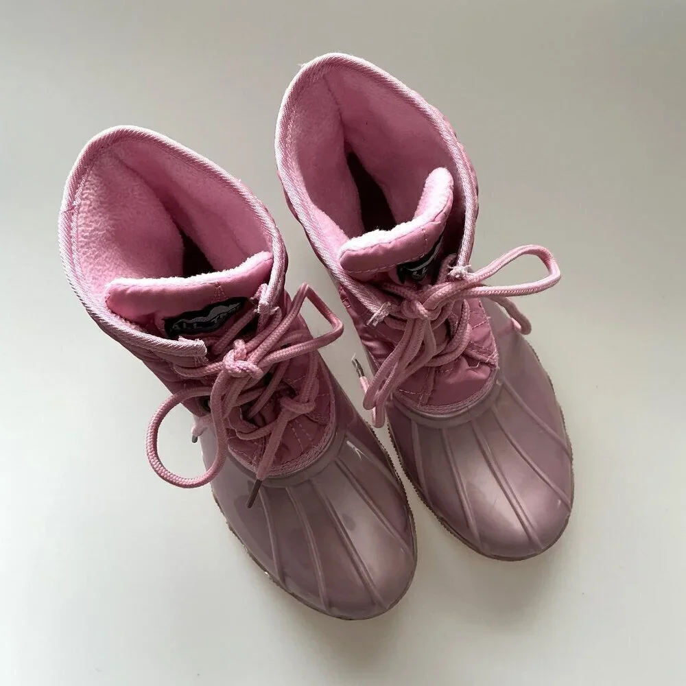 PINK DUCK BOOTS EUC (Flaw)